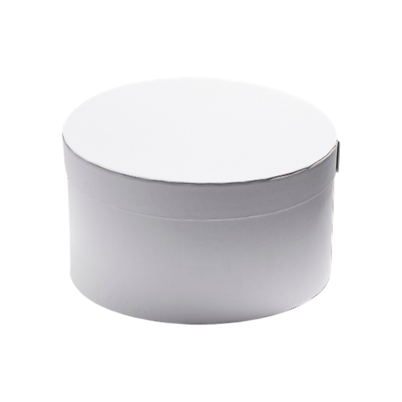 CAJA PREMIUM TIPO SOMBRERO REDONDA BLANCA