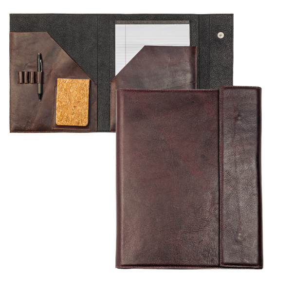 PORTAFOLIO DE CUERO NATURAL TAMAÑO A4